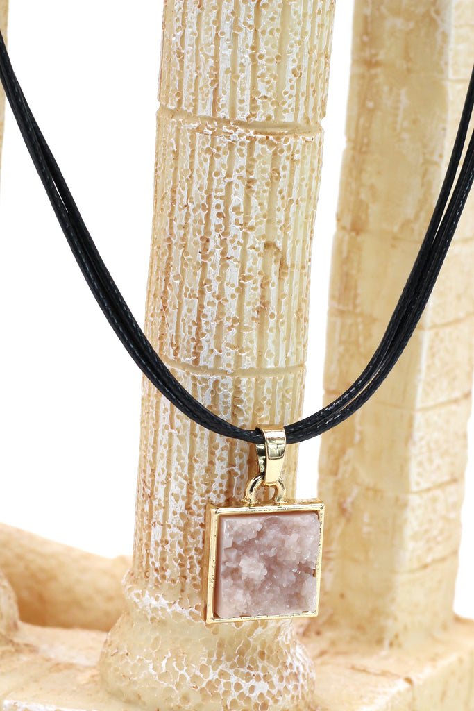 fashion square crystal original necklace