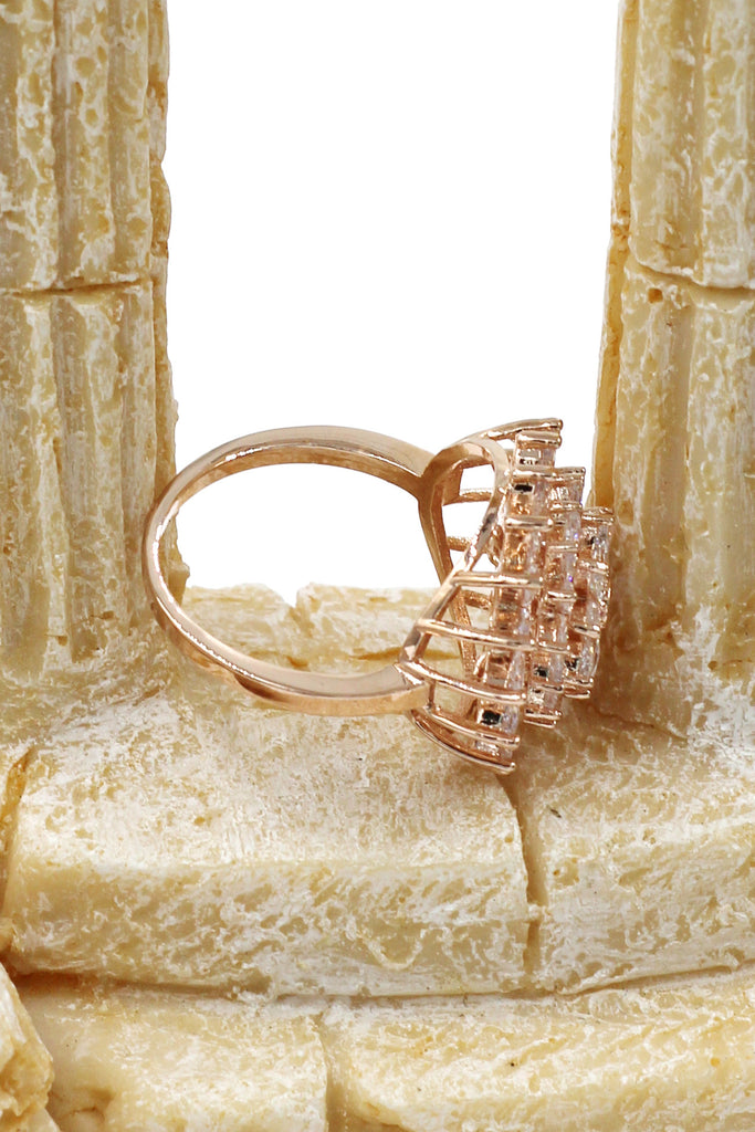 shining bright sunflower crystal ring