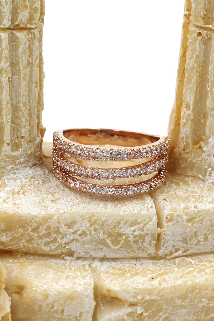 fashion full small crystal ring