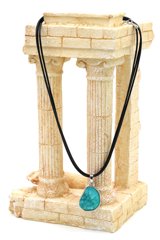 fashion blue crystal necklace earrings set