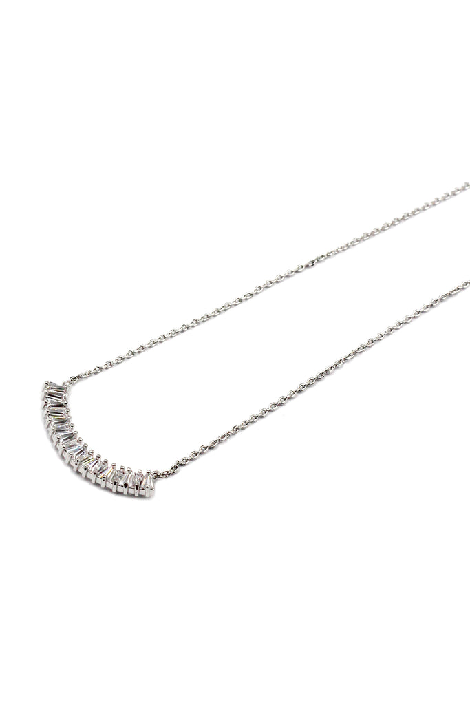 fashion simple crystal earrings necklace set