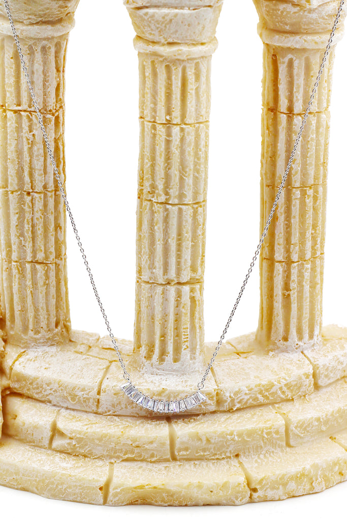 fashion simple crystal earrings necklace set
