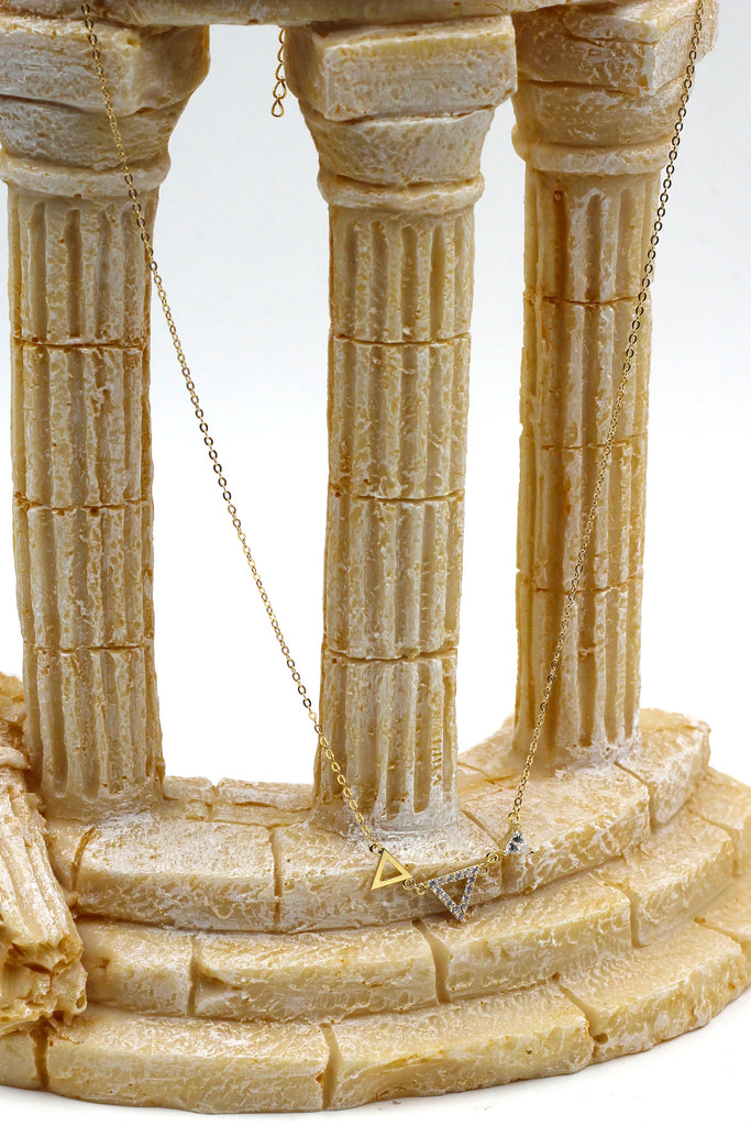 Mini triangles crystal necklace