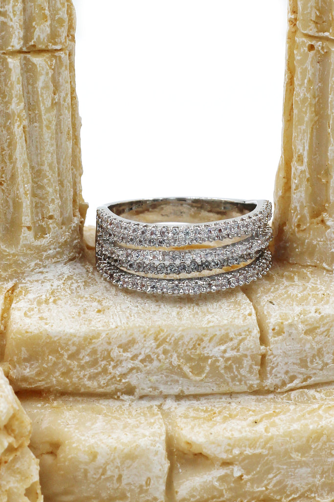 fashion full small crystal ring