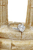 four grabbed twisted arm crystal ring