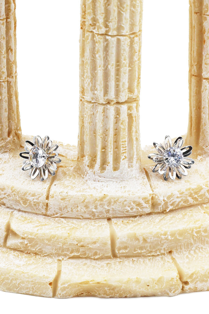 Fashion Daisy Crystal Earrings Necklace Set
