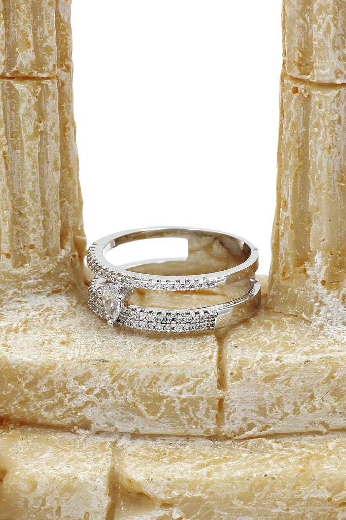 water droplets double row with crystal ring