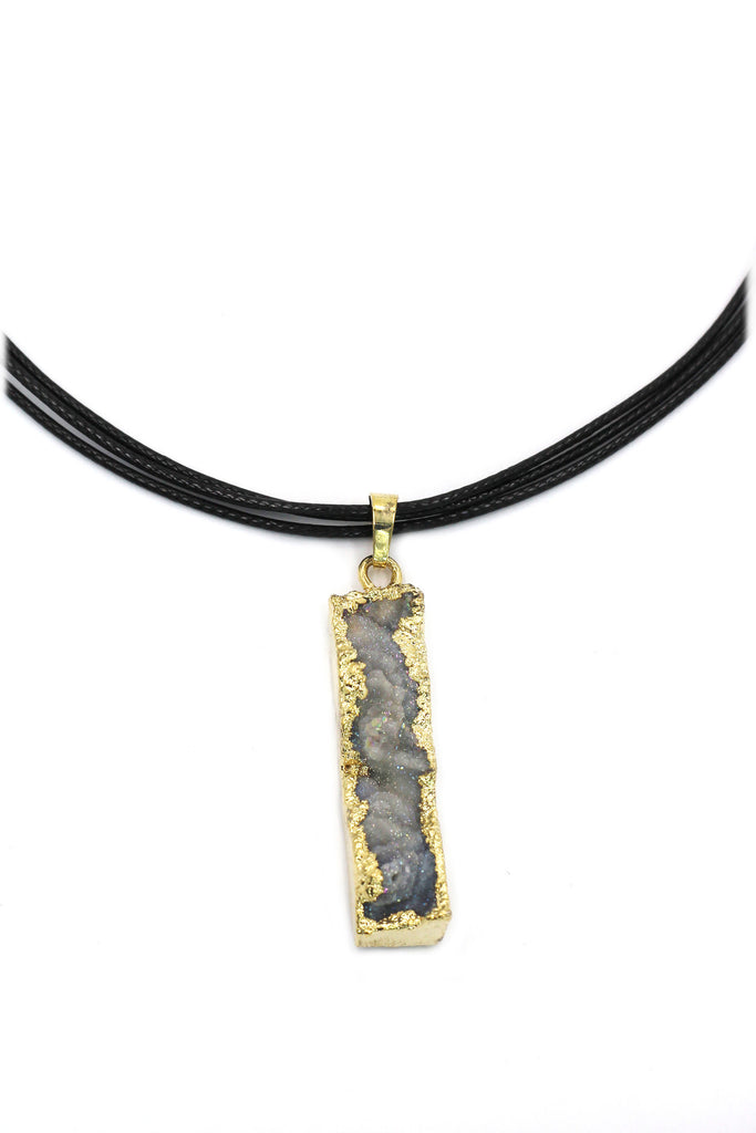 fashion shiny original marble leather necklace