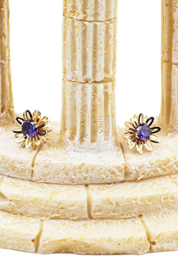 cute daisy crystal earrings