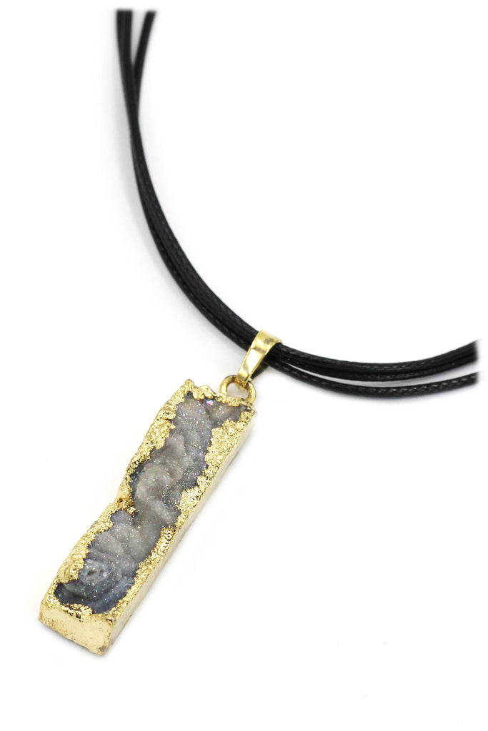 fashion shiny original marble leather necklace