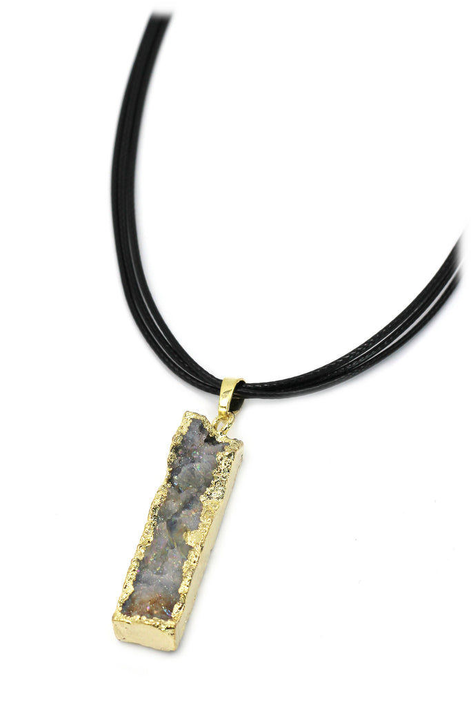 fashion shiny original marble leather necklace