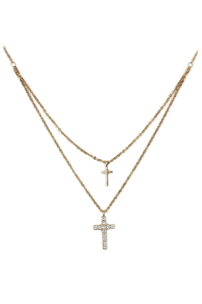 fashion small cross necklace bracelet set