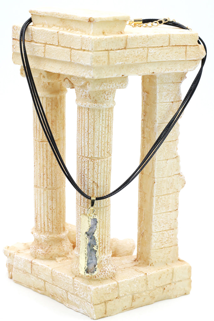 fashion shiny original marble leather necklace