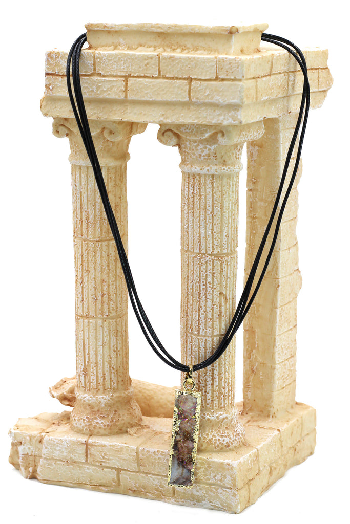 fashion shiny original marble leather necklace