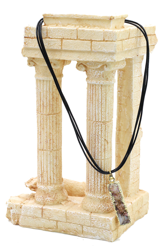 fashion shiny original marble leather necklace