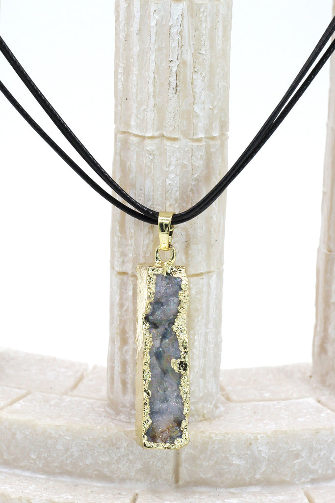 fashion shiny original marble leather necklace