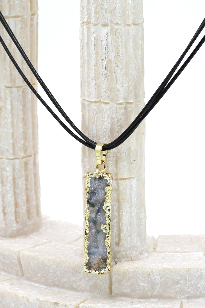 fashion shiny original marble leather necklace