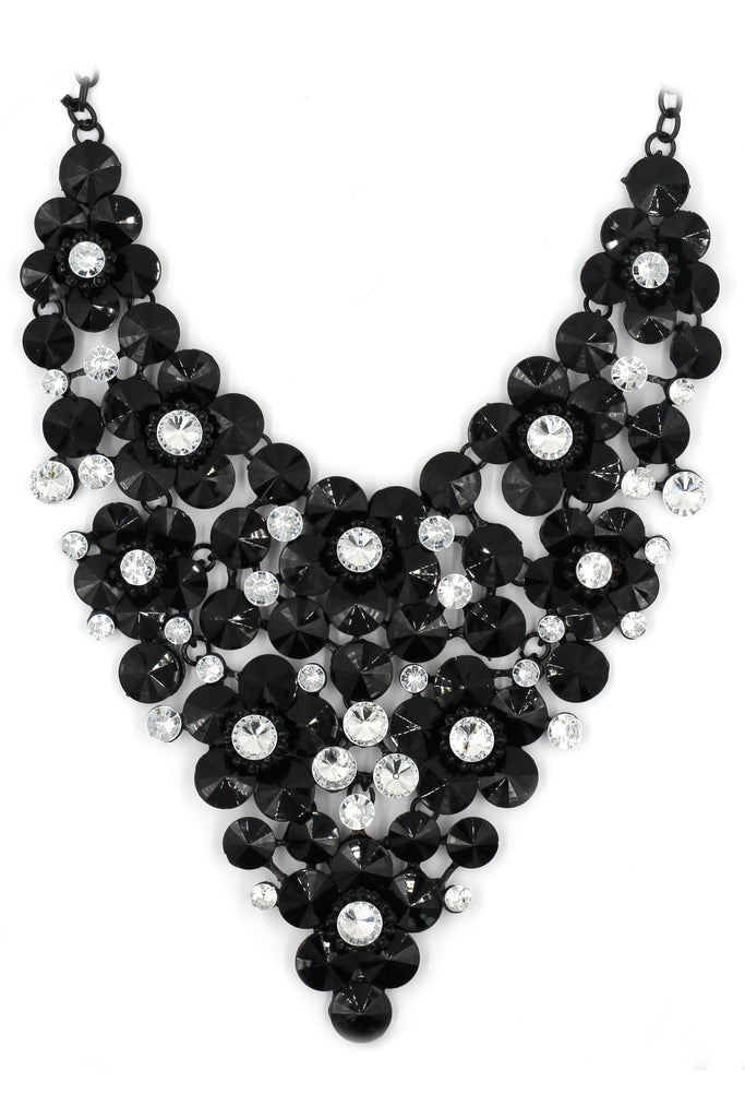 colorful crystal flowers necklace sets