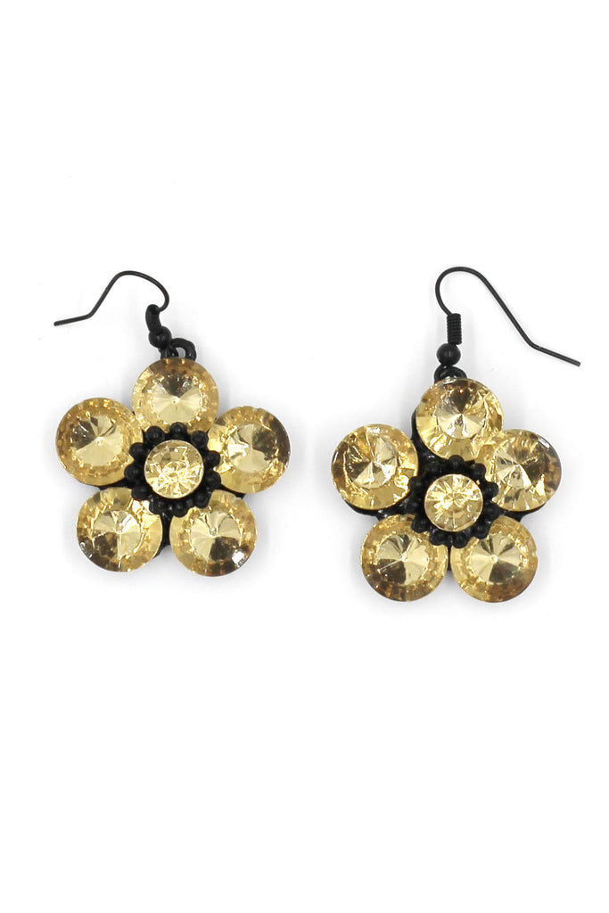 colorful crystal flowers necklace sets