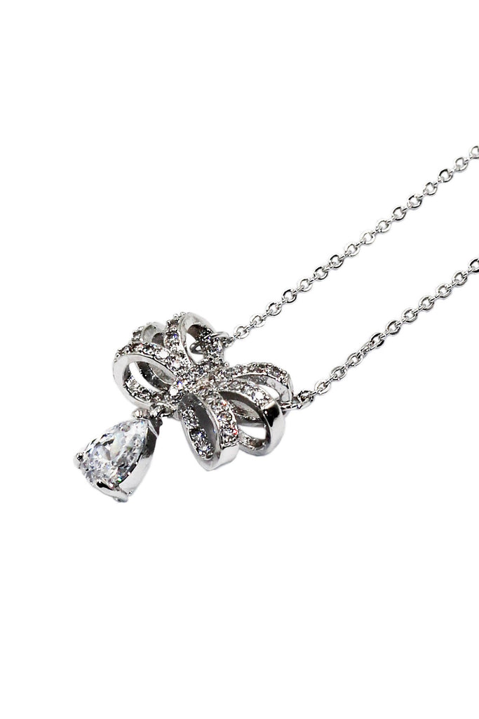 fashion bowknot pendant necklace ring set