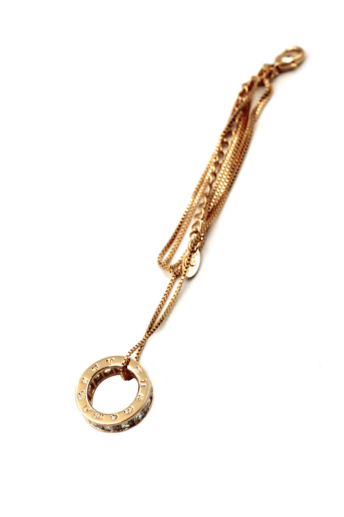 Circle crystal necklace
