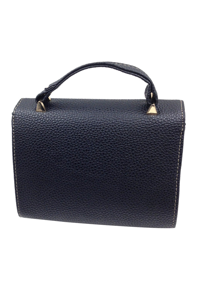 Elegant black small leather bag
