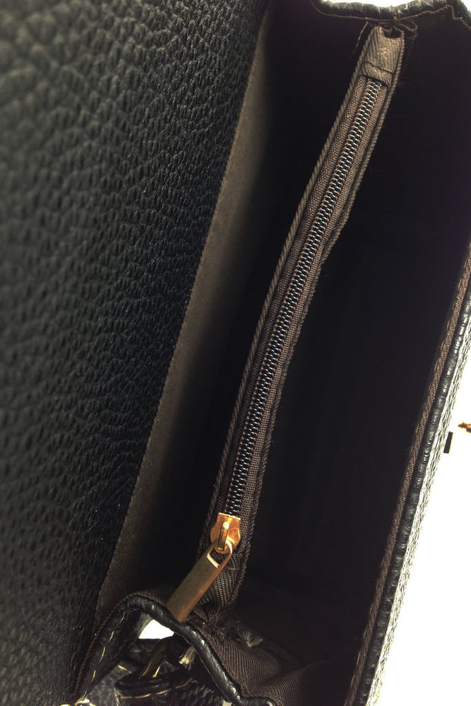 Elegant black small leather bag