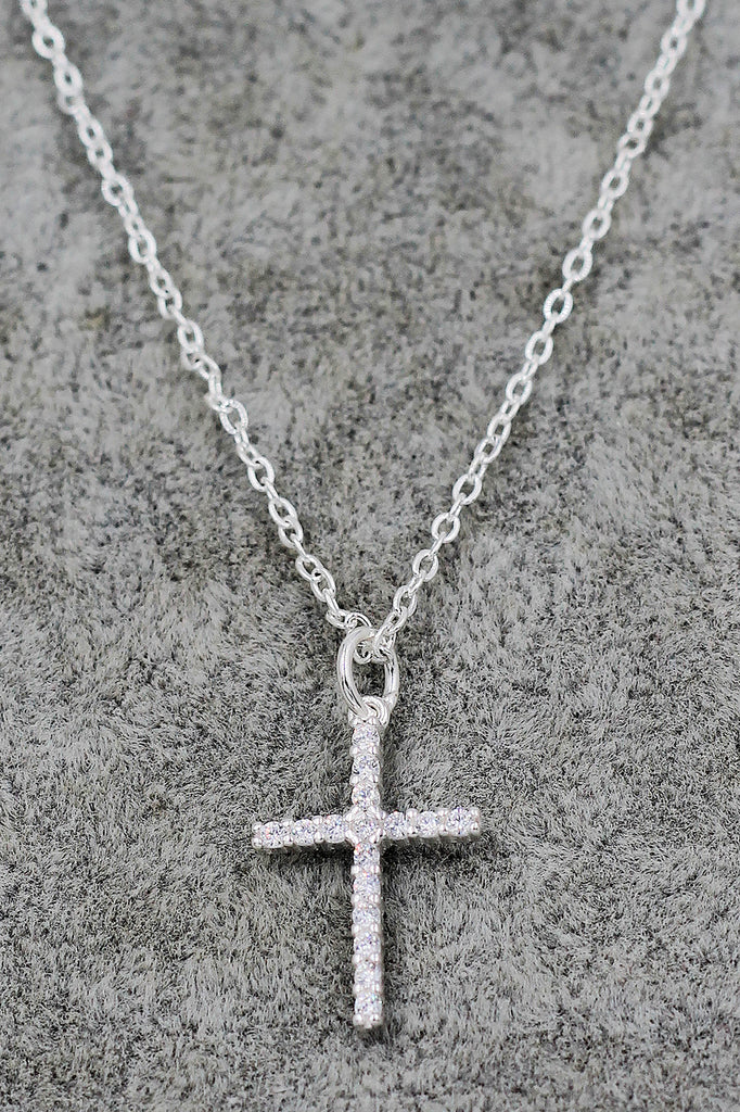 fashion cross crystal pendant necklace