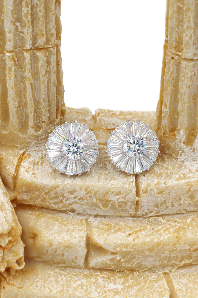 simple shining crystal earrings