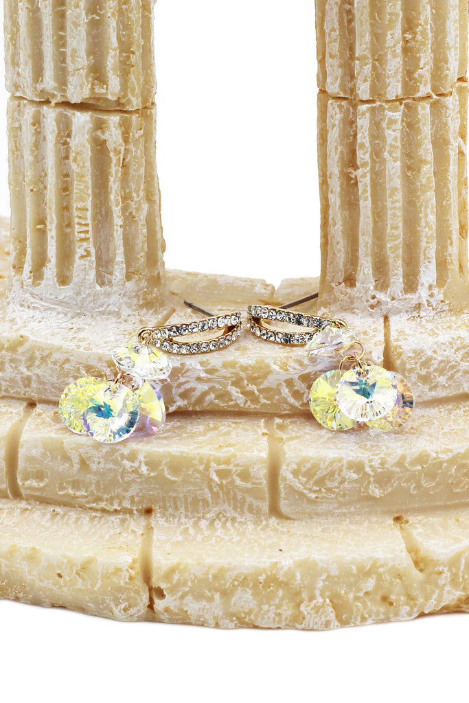 fashion sparkling swarovski crystal earrings