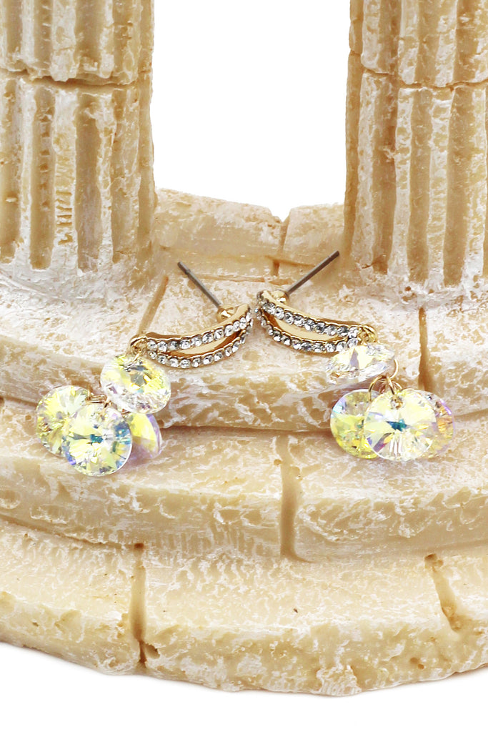 fashion sparkling swarovski crystal earrings