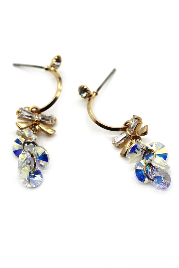 sweety sparkling swarovski crystal earrings