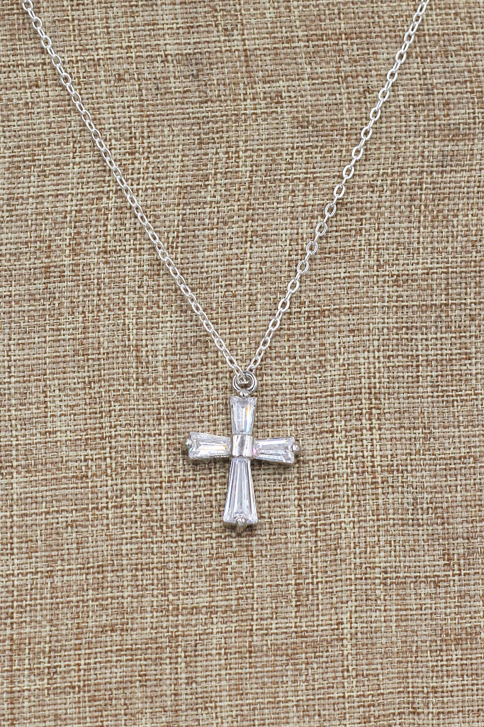 fashion crystal cross pendant necklace