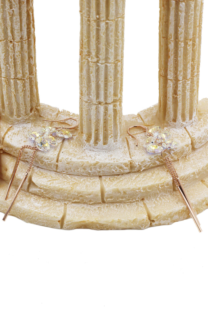 elegant tassel crystal earrings