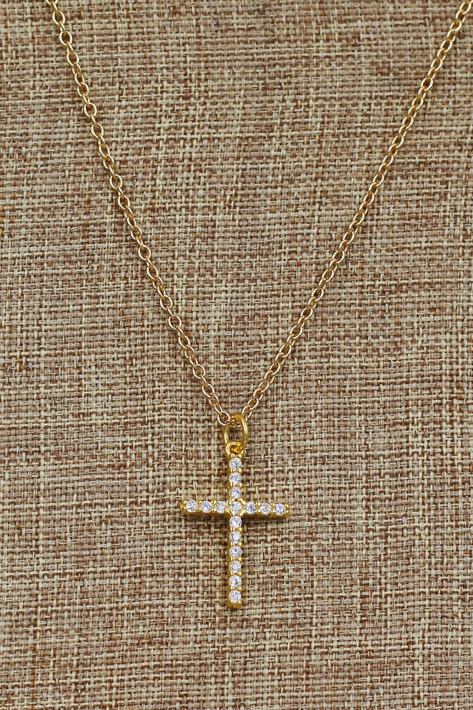 fashion cross crystal pendant necklace