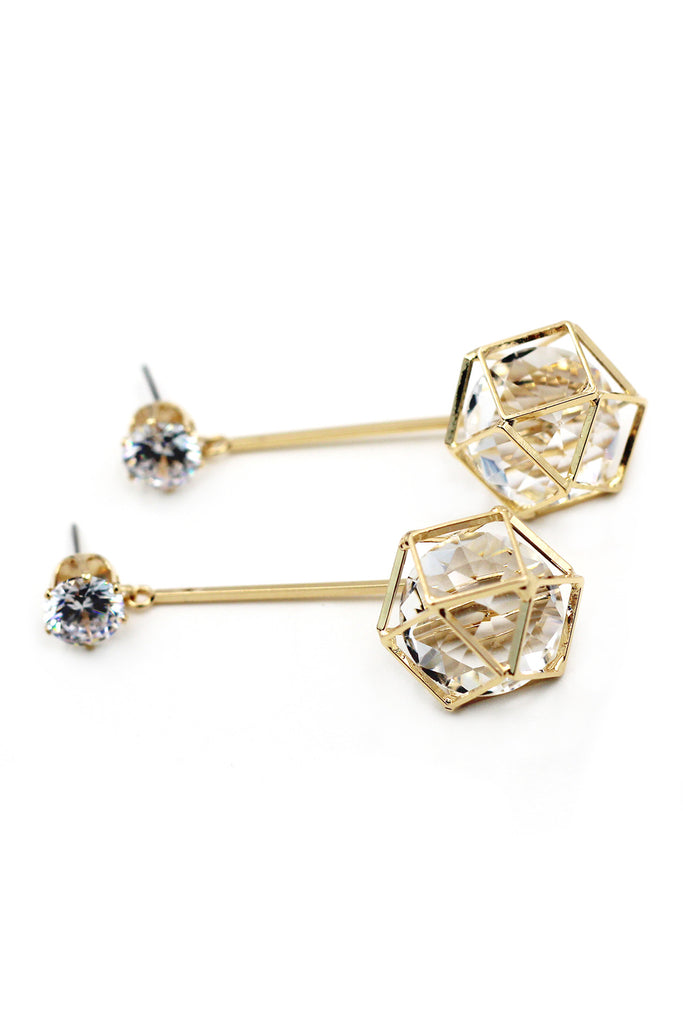 Popular crystal gold earrings