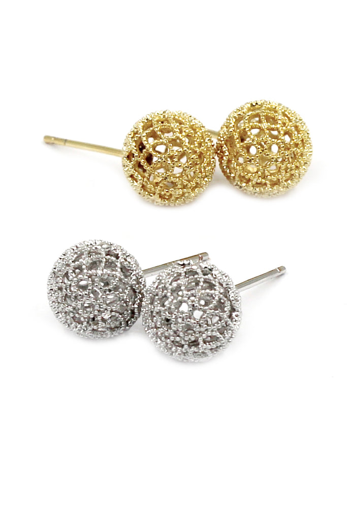 pierced ball earrings