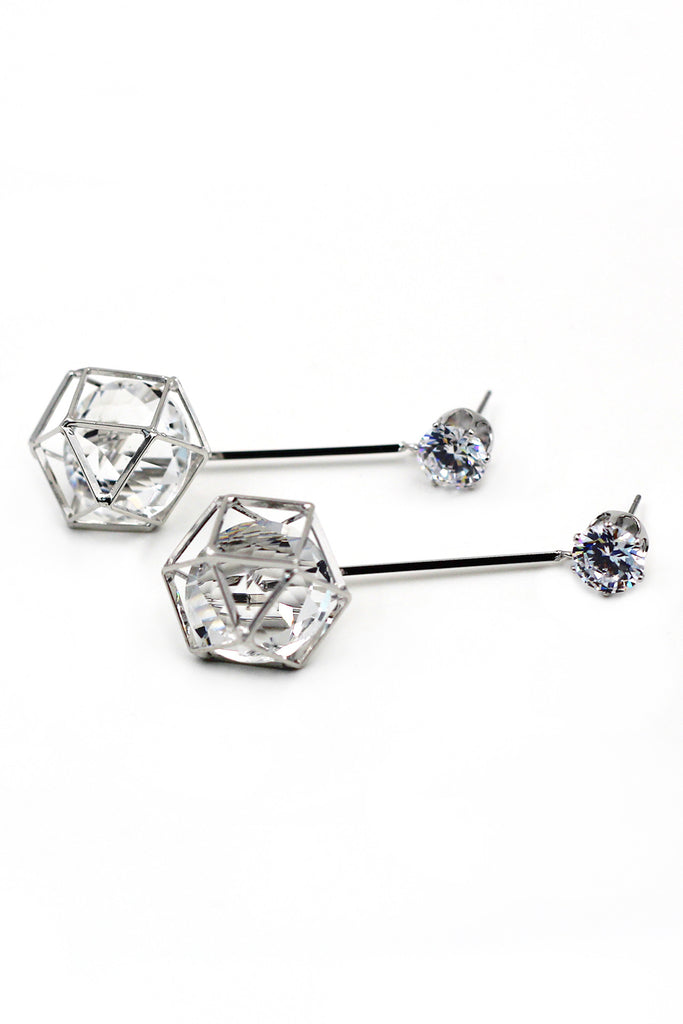 Popular crystal gold earrings