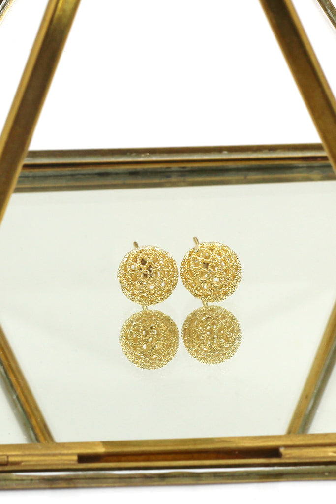 pierced ball earrings