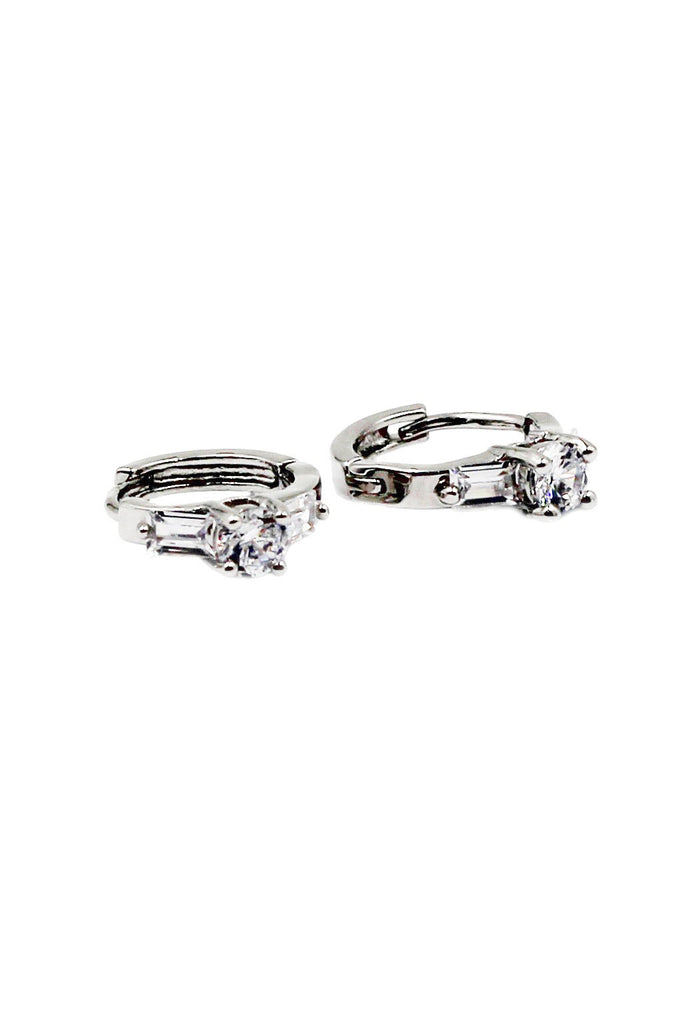 four prong set crystal ring earrings set