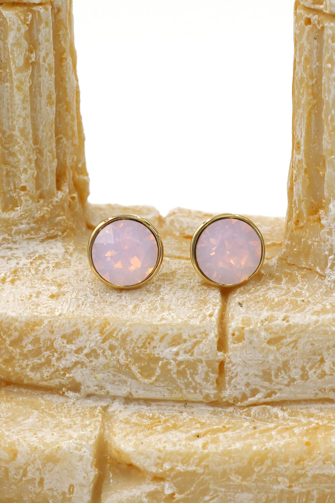 simple colorful crystal earrings