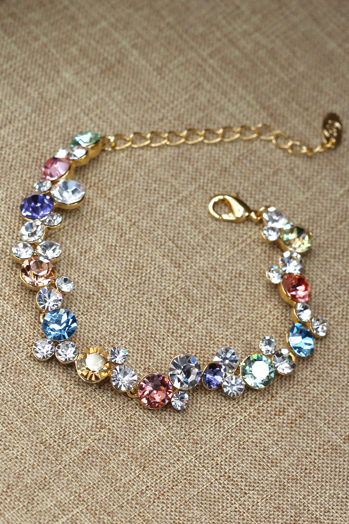 exquisite colorful swarovski crystal bracelet