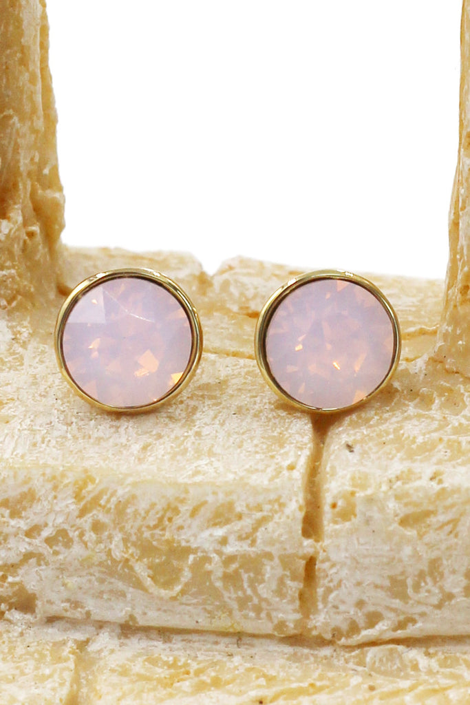 simple colorful crystal earrings