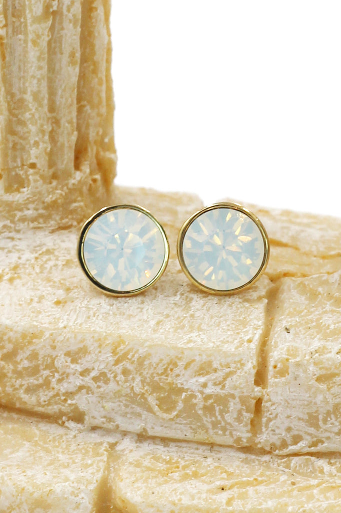 simple colorful crystal earrings