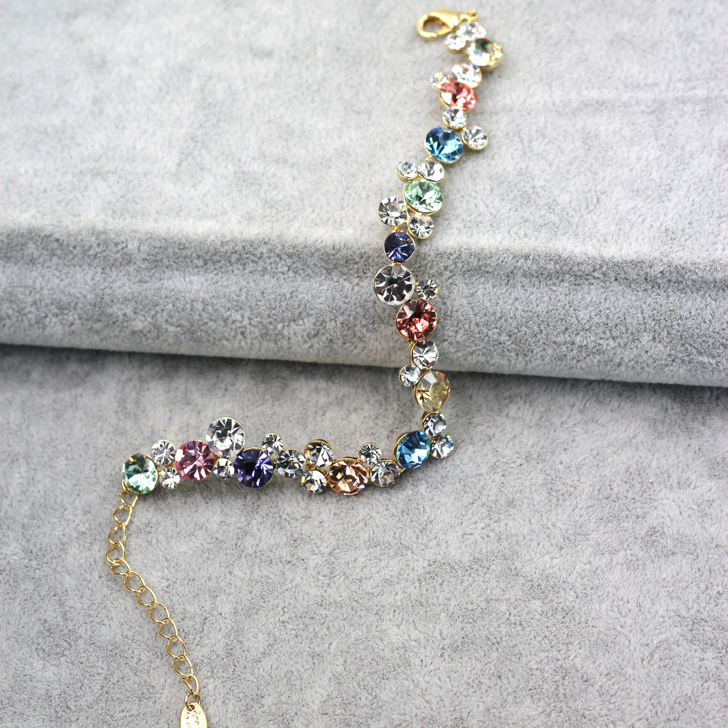 exquisite colorful swarovski crystal bracelet