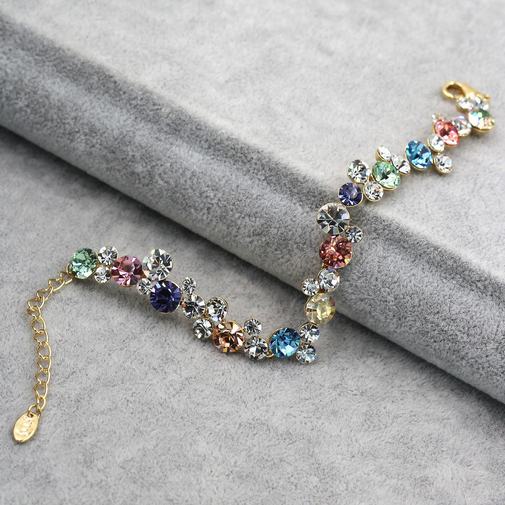 exquisite colorful swarovski crystal bracelet