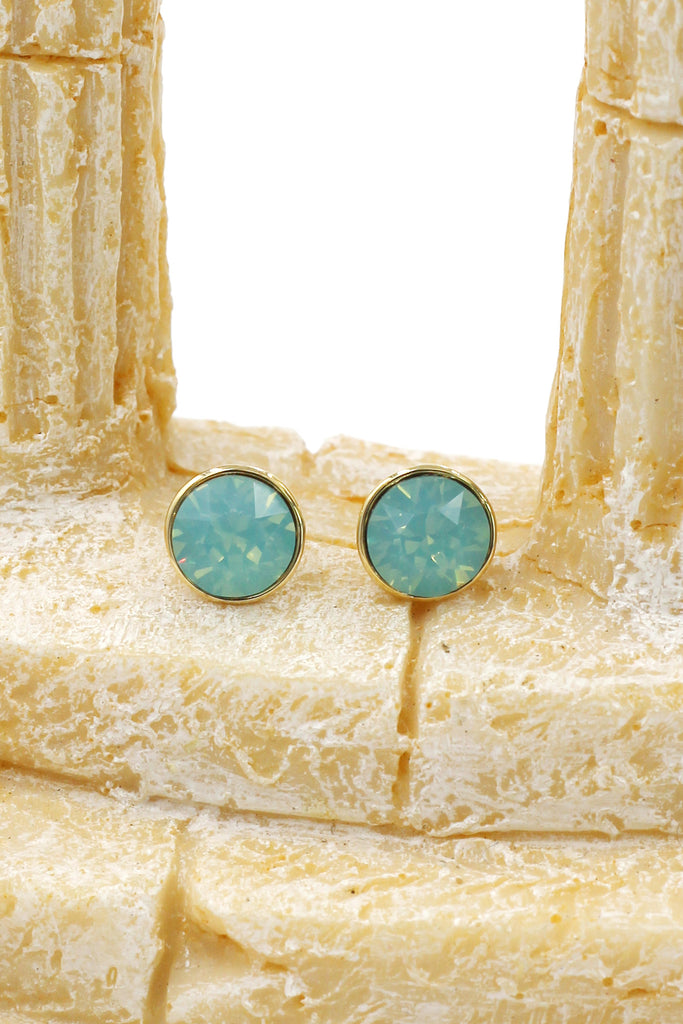 simple colorful crystal earrings