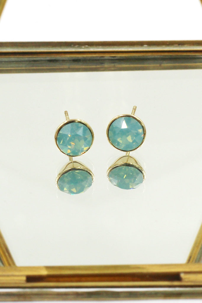 fashion blue crystal necklace earrings set