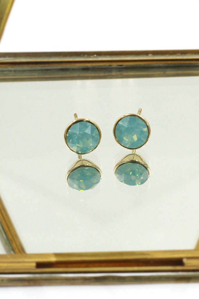 fashion blue crystal necklace earrings set
