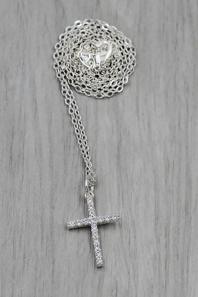 fashion cross crystal pendant necklace